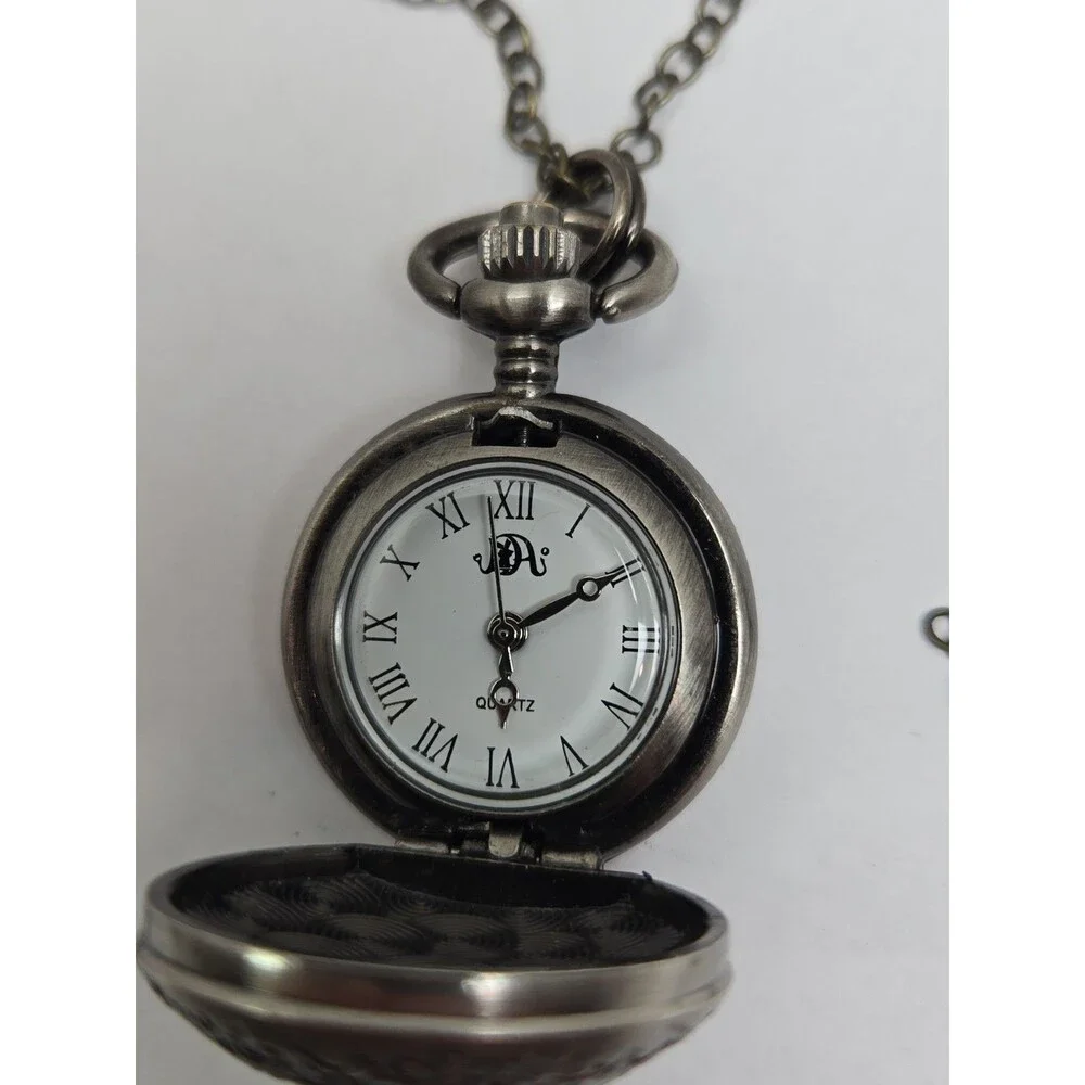 USS Constitution Old Ironsides Boston Pocket Watch Pendant Necklace New Battery
